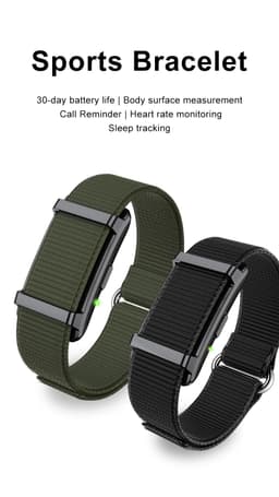 Premium Metal Fitness Band – 50 Days Battery Life, Advanced Health Monitoring (Heart Rate, SpO2, HRV &amp; Body Temp), Sleep Tracking, AI Health Insights &amp; Smart Notifications (Green) - Thumbnail 4