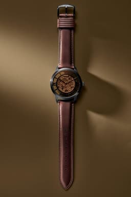 Fossil Men Leather Townsman Analog Black Dial Watch-Me3155, Brown, Free Size, Band Color-Brown - Thumbnail 4