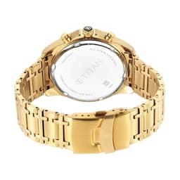 Titan Regalia Premium Quartz Chronograph with Date Forest Green Dial Gold Stainless Steel Strap Watch for Men - NT1830YM02 - Thumbnail 9