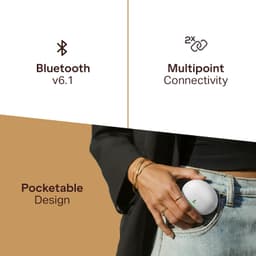boAt Airdopes Prime 512 (2026 Launch) Volume Swipe Control, 4Mics AI-ENx, 50H Battery, Multi Connect, App Support, BT v6.1, Bluetooth Earbuds, TWS Ear Buds Wireless Earphones with mic(Moonstone White) - Thumbnail 3