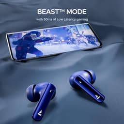 Boat Airdopes 121 Pro Plus,100H Battery,4Mics ENx,Low Latency,Fast Charge, LED Display, Stream Ad Free Music via App Support, Bluetooth in Ear Earbuds, TWS Ear Buds Wireless Earphones with mic (Blue) - Thumbnail 6