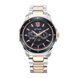 Titan Regalia Premium Quartz Chronograph with Date Forest Green Dial Gold Stainless Steel Strap Watch for Men - NT1830YM02 - Thumbnail 12