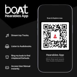 Boat Airdopes 121 Pro Plus,100H Battery,4Mics ENx,Low Latency,Fast Charge, LED Display, Stream Ad Free Music via App Support, Bluetooth in Ear Earbuds, TWS Ear Buds Wireless Earphones with mic (Blue) - Thumbnail 2