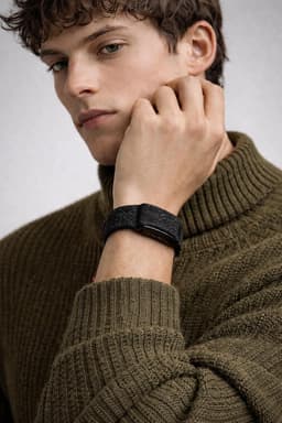 Screenless Fitness Band for Men &amp; Women | Sleep, Activity &amp; Recovery Tracker | Comfortable All-Day Wearable | Minimal Smart Health Band | Black - Thumbnail 2