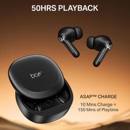 Boat 2025 Launch Airdopes Prime 413, 4Mics ENx, 50hrs Battery, Multipoint, App Support, BT v6.0, 12mm Drivers, ASAP Charge, Bluetooth Earbuds, TWS Ear Buds Wireless Earphones with mic (Active Black) - Thumbnail 4