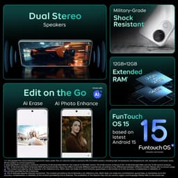 iQOO Z10R 5G (Aquamarine, 8GB RAM, 256GB Storage) | 32MP 4K Selfie Camera | Quad-Curved AMOLED Display | Dimensity 7400 Processor with 750K+ AnTuTu - Thumbnail 6
