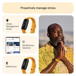 Fitbit Inspire 3 Health &amp; Fitness Tracker (Morning Glow/Black) with 6-Month Premium Membership - Thumbnail 3