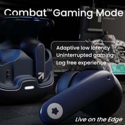 GOBOULT Z40 True Wireless in Ear Earbuds with 60H Playtime, Zen™ ENC Mic, Low Latency Gaming, Type-C Fast Charging, Made in India, 10mm Rich Bass Drivers, IPX5, Ear Buds TWS (Blue) - Thumbnail 5