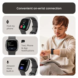 Fitbit Sense 2 Health &amp; Fitness Watch (Shadow Grey/Graphite Aluminium) with 6-Month Premium Membership - Thumbnail 6
