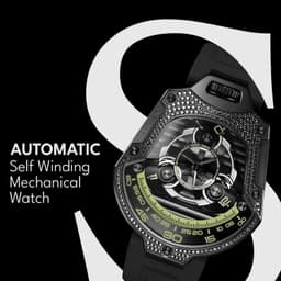 Atowak Stainless Steel Connected Wrist Watch with Leather Strap Water Resistant, Black Case Material 316L Stainless Steel Lens: Scratch-Resistant Sapphire Crystal - Thumbnail 5