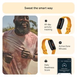 Fitbit Inspire 3 Health &amp; Fitness Tracker (Morning Glow/Black) with 6-Month Premium Membership - Thumbnail 2