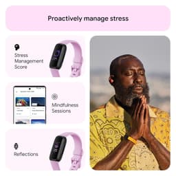 Fitbit Inspire 3 Health &amp; Fitness Tracker (Lilac Bliss/Black) with 6-Month Premium Membership - Thumbnail 4