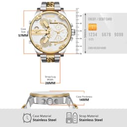Diesel Mr. Daddy 2.0 Men's Watch, Stainless Steel Chronograph Sports Watch for Men - Thumbnail 5