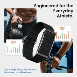 Pebble Newly Launched Qore Fitness Band with 45 Days Battery Life | 100+ Sports Modes | Advanced Health Tracking | HR &amp; SpO2| Stress| Sleep | OneKey Measurement | Smart Notifications - Black - Thumbnail 5
