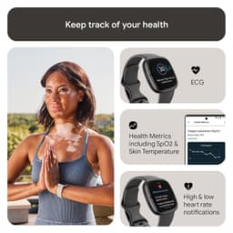 Fitbit Sense 2 Health &amp; Fitness Watch (Shadow Grey/Graphite Aluminium) with 6-Month Premium Membership - Thumbnail 3