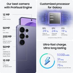 Samsung Galaxy S26 Ultra 5G (Black, 12GB RAM, 256GB Storage) with Built-in Privacy Display, AI Phone, Photo Assist, Creative Studio, 200MP Camera, 5000mAh Battery and Snapdragon 8 Elite Gen 5 - Thumbnail 4